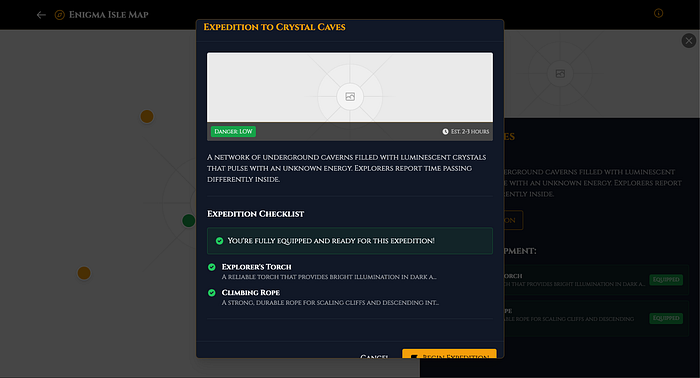 Expedition Modal