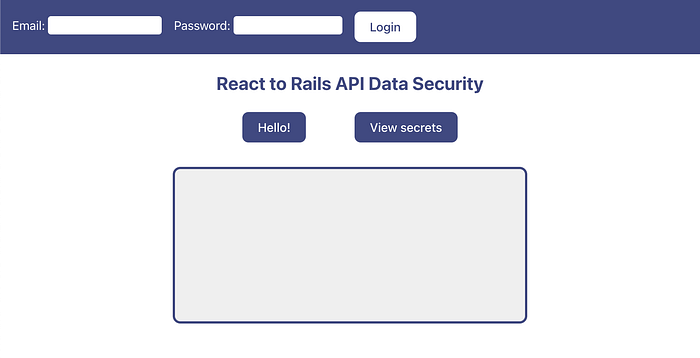 Screenshot of the home page for this sample app.
