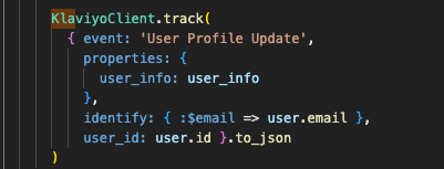 Track endpoint