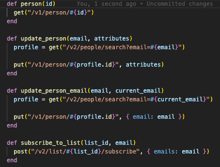 RESTful API calls