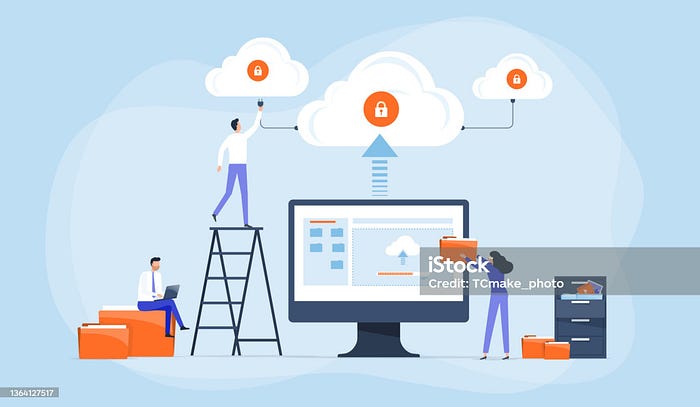 Cloud infrastructure illustration