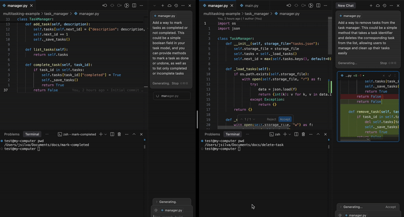 Cursor running on the same project in parallel