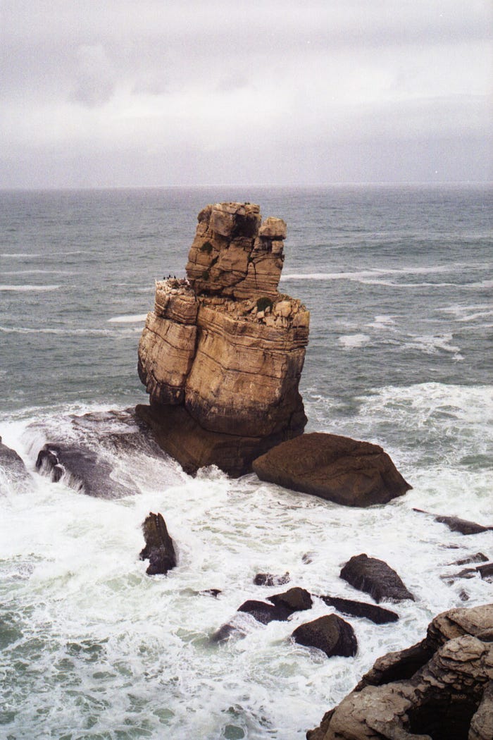 Rock formation in the sea