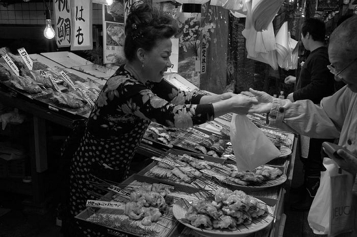 Nishiki Market, Kyoto, Japan by Jay Bergesen